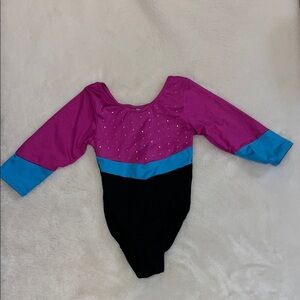 Sparkly Pink and Blue Kids Dance Costume